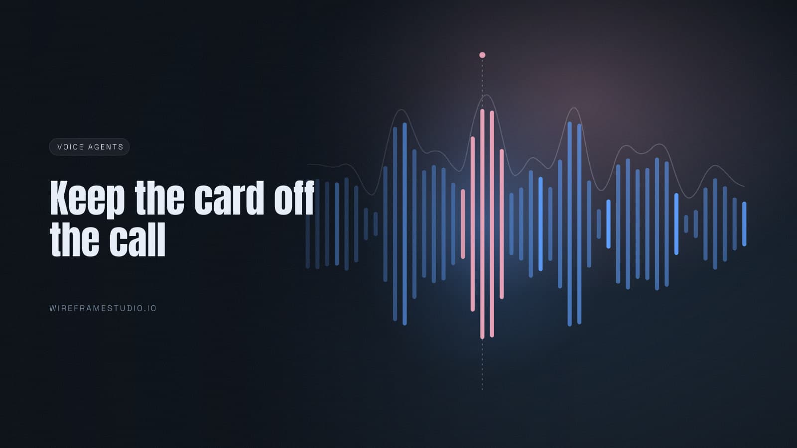 Abstract wave composition for a post about AI receptionists and card payments
